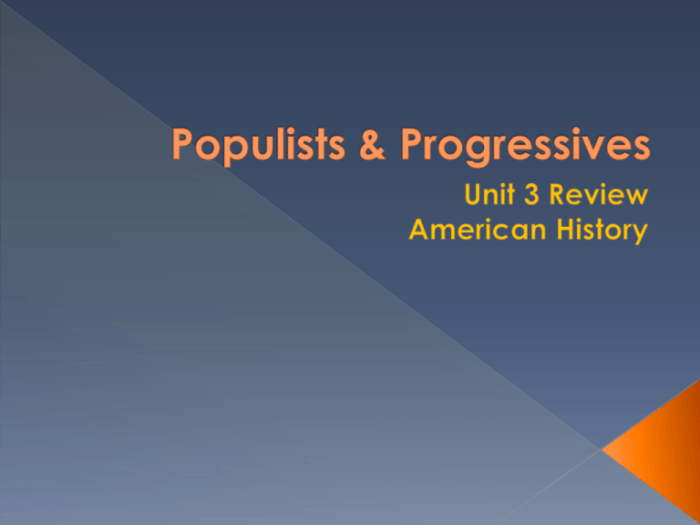 Reviewing the populists and analyzing progressives answer key